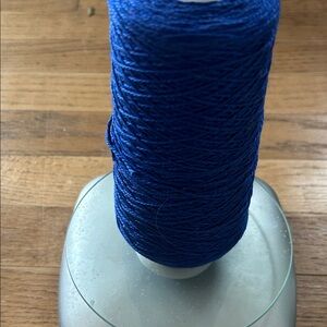 Bright Blue Pearly Perle Pearlized Cotton Yarn on Cone